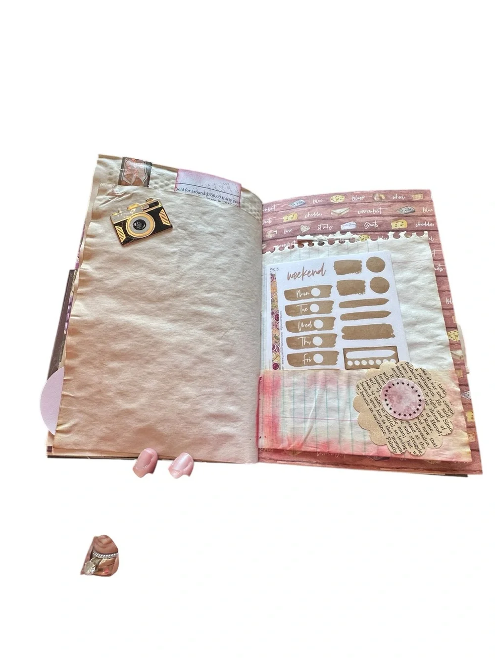 Handmade One of a Kind Junk Journal Vineyard Theme